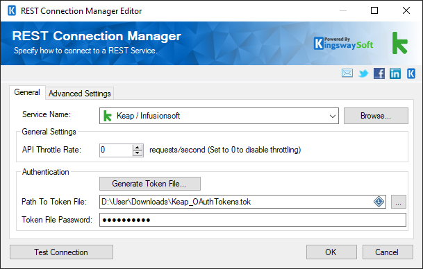 SSIS REST Infusionsoft Connection Manager